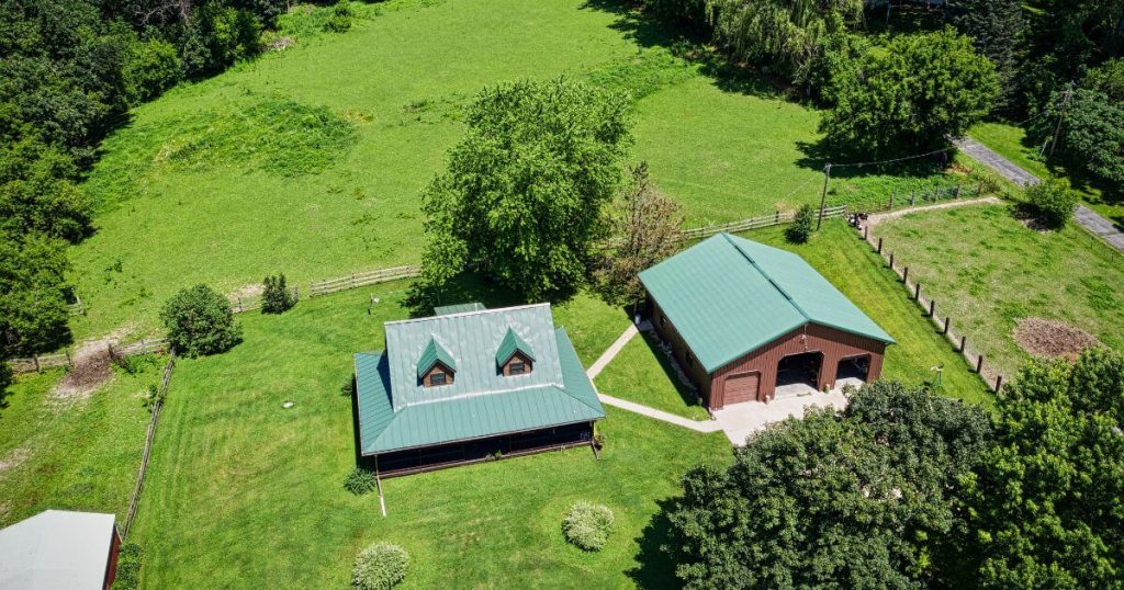 土地邊界勘查與場地現況空拍圖