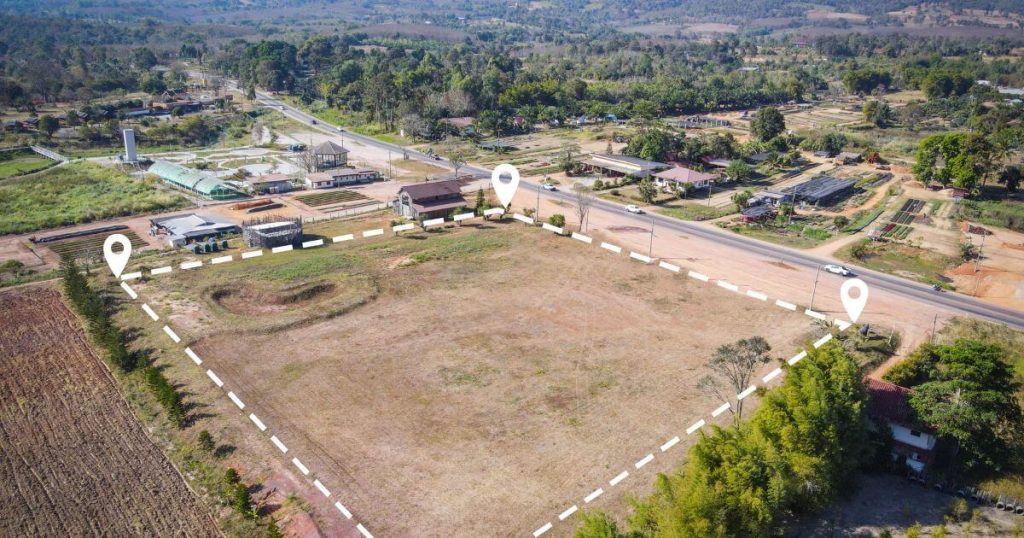 郊區便宜土地空拍示意